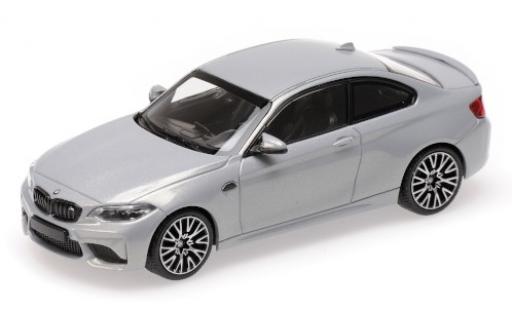Bmw M2 1/43 Minichamps Competition metallico grigio 2019 modellino in miniatura