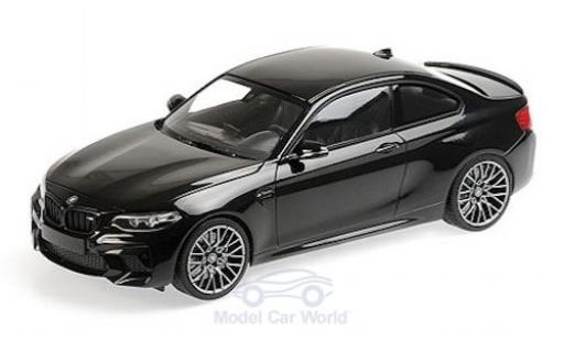 Bmw M2 1/18 Minichamps Competition metallico nero 2019 modellino in miniatura