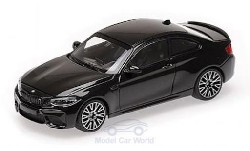 Bmw M2 1/43 Minichamps Competition metallico nero 2019 modellino in miniatura