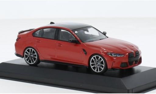 Bmw M3 1/43 Minichamps Competition (G80) metallise rot/carbon 2020 1:43 modellino in miniatura