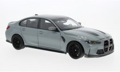 Bmw M3 1/18 Minichamps CS metallise grau 2023 1:18 modellino in miniatura