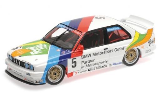 Bmw M3 1/18 Minichamps (E30) No.5 M-Team Schnitzer Mr. Juicy Macau Guia Race 1990 J.Winkelhock modellino in miniatura