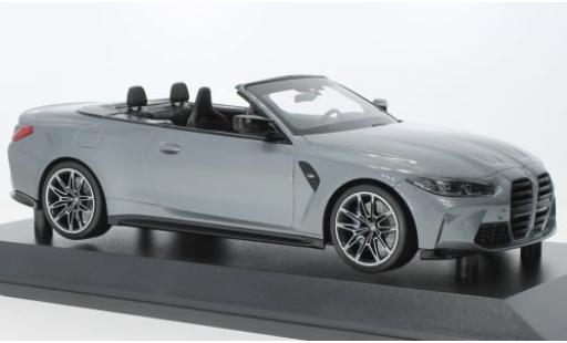 Bmw M4 1/18 Minichamps Cabriolet metallise grau 2020 1:18 modellino in miniatura
