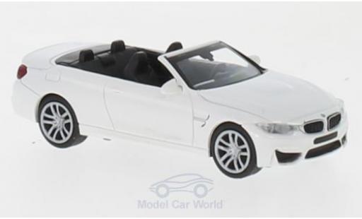 Bmw M4 1/87 Minichamps Cabriolet bianco 2015 modellino in miniatura