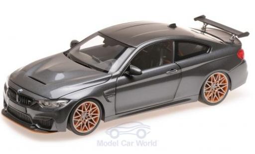 Bmw M4 1/18 Minichamps GTS metallico grigio 2016 modellino in miniatura