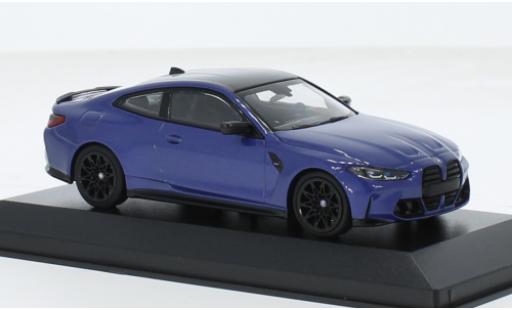 Bmw M4 1/43 Minichamps metallise blau 2020 1:43 modellino in miniatura
