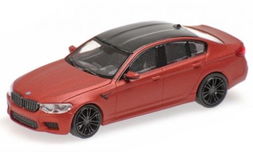 Bmw M5 1/87 Minichamps (F90) matt-rosso/carbon 2018 modellino in miniatura