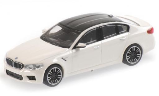 Bmw M5 1/87 Minichamps (F90) bianco/carbon 2018 modellino in miniatura