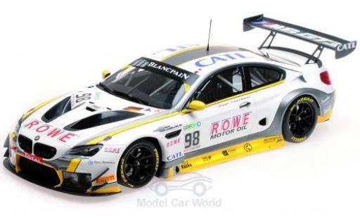 Bmw M6 1/18 Minichamps GT3 No.98 Rowe Racing 24h Spa 2017 T.Blomqvist/N.Catsburg/B.Spengler modellino in miniatura