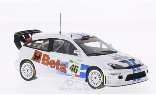 Ford Focus 1/43 Minichamps WRC No.46 Beta Rallye Monza 2007 V.Rossi Collection V.Rossi/C.Cassina modellino in miniatura