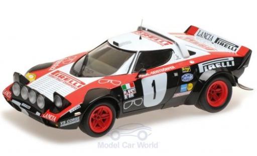 Lancia Stratos 1/18 Minichamps HF No.1 Pirelli Rallye DM Rallye Saarland 1978 W.Röhrl/C.Geistdörfer modellino in miniatura
