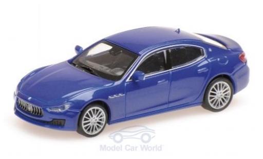 Maserati Ghibli 1/87 Minichamps metallico blu 2018 modellino in miniatura