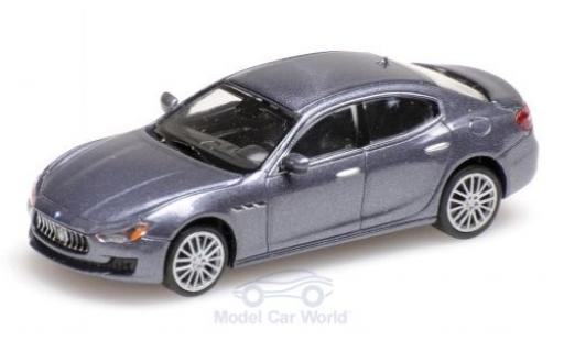 Maserati Ghibli 1/87 Minichamps metallico grigio 2018 modellino in miniatura