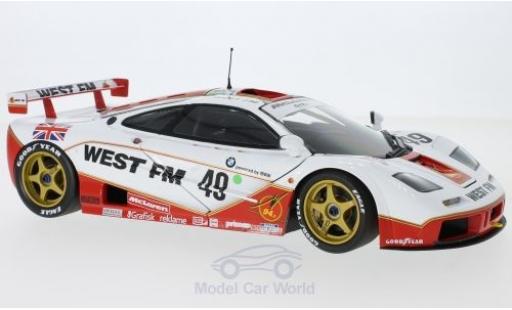 McLaren F1 1/18 Minichamps GTR No.49 West Competition West 24h Le Mans 1995 L.E.Nielsen/J.Mass/T.Bscher ohne Vitrine modellino in miniatura