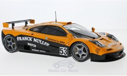 McLaren F1 1/18 Minichamps GTR No.53 Kokusai Kaihatsu Racing 24h Le Mans 1996 F.Giroix/M.S.Sala/J.D.Deletraz ohne Vitrine modellino in miniatura
