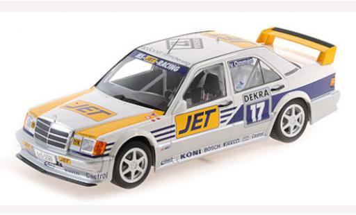 Mercedes 190 1/18 Minichamps E 2.5-16 Evo 1 (W201) No.17 MS-Jet-Racing Jet DTM 1990 J.van Ommen modellino in miniatura