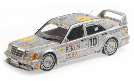 Mercedes 190 1/18 Minichamps E 2.5-16 EVO 2 No.10 Zung Fu Berlin 2000 Macau Guia Race 1992 B.Schneider modellino in miniatura