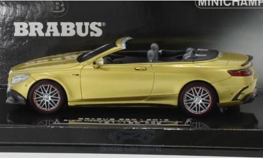 Mercedes Classe S 1/43 Minichamps Brabus 850 Cabriolet gold 2016 Basis AMG S 63 Cabriolet modellino in miniatura