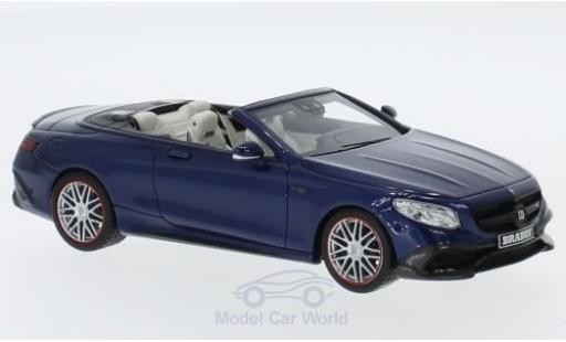 Mercedes Classe S 1/43 Minichamps Brabus 850 metallico blu 2016 Basis AMG S 63 Cabriolet modellino in miniatura