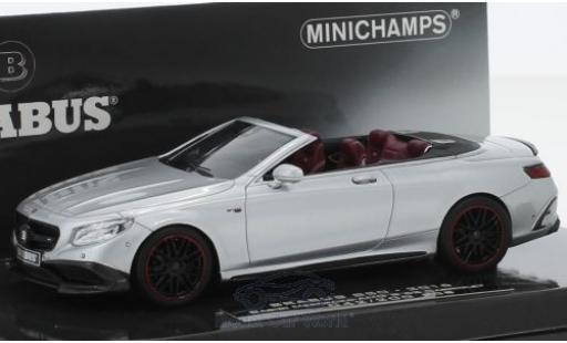 Mercedes Classe S 1/43 Minichamps Brabus 850 grigio 2016 Basis AMG S 63 Cabriolet modellino in miniatura