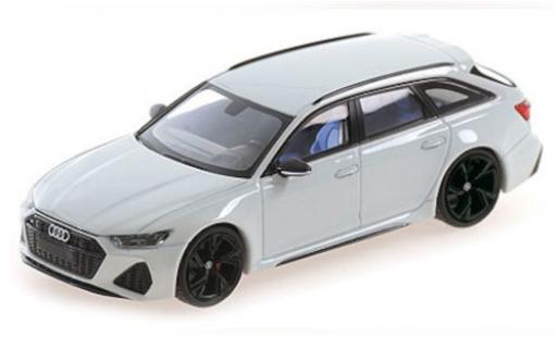 Audi RS6 1/43 Minichamps Avant (C8) metallico bianco 2019 modellino in miniatura