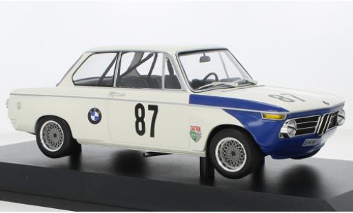Bmw 2002 1/18 Minichamps tIK No.87 ETCC Brünn 1969 modellino in miniatura