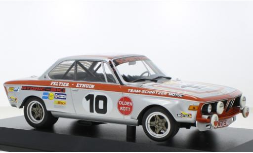 Bmw 2800 1/18 Minichamps CS No.10 24h Spa 1972 modellino in miniatura