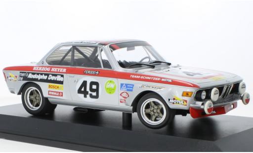 Bmw 2800 1/18 Minichamps CS No.49 Team Schnitzer-Motul 24h Spa 1972 modellino in miniatura
