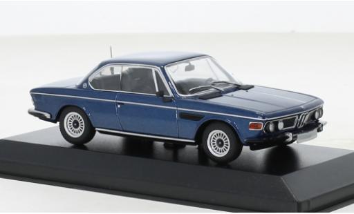 Bmw 3.0 1/43 Minichamps CS metallise blu 1968 modellino in miniatura