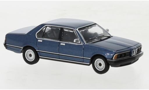 Bmw 733 1/87 Minichamps i (E23) metallise blu 1977 modellino in miniatura