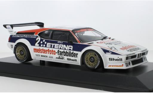 Bmw M1 1/18 Minichamps No.2 Schnitzer Eterna Meisterphoto Team DRT Zolder 1982 modellino in miniatura