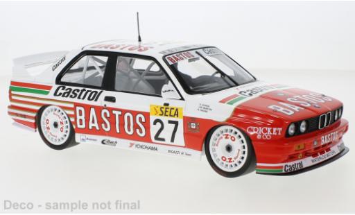 Bmw M3 1/18 Minichamps (E30) No.27 Bigazzi Team Bastos 24h Spa Francorchamps 1990 modellino in miniatura