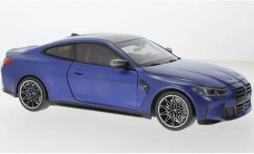 Bmw M4 1/18 Minichamps blu mat 2020 modellino in miniatura