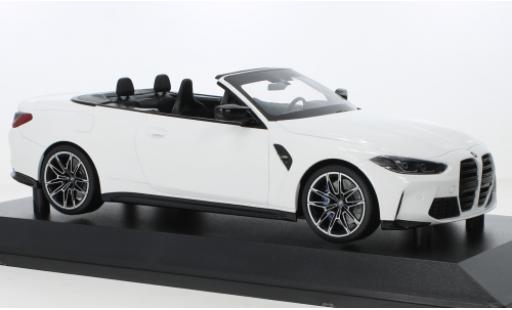 Bmw M4 1/18 Minichamps cabriolet bianco 2021 modellino in miniatura