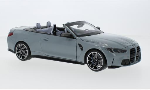Bmw M4 1/18 Minichamps cabriolet metallise grigio 2020 modellino in miniatura