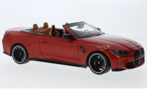 Bmw M4 1/18 Minichamps cabriolet metallise rosso 2020 modellino in miniatura