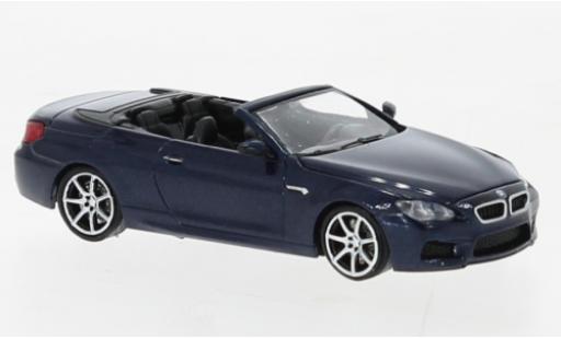 Bmw M6 1/87 Minichamps Cabriolet metallise blu 2015 modellino in miniatura