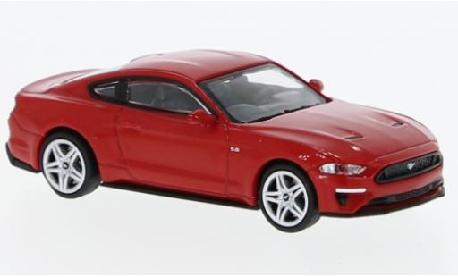 Ford Mustang 1/87 Minichamps GT rosso 2018 modellino in miniatura