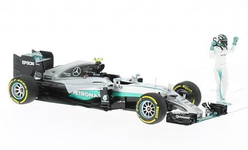 Mercedes F1 1/43 Minichamps W07 hybride No.6 AMG Petronas Team formule 1 GP Abu Dhabi 2016 modellino in miniatura
