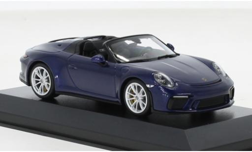 Porsche 992 Speedster 1/43 Minichamps 911 (991) metallise blu 2019 modellino in miniatura