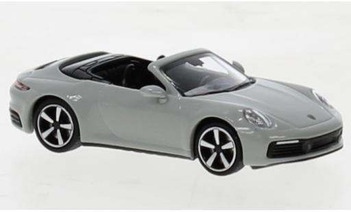 Porsche 992 4S 1/87 Minichamps 911  Carrera cabriolet grigio 2019 modellino in miniatura