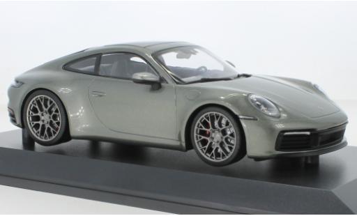 Porsche 992 4S 1/18 Minichamps 911  Carrera metallise grigio 2019 modellino in miniatura