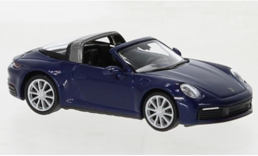 Porsche 992 Targa 1/87 Minichamps 911  4 metallise blu 2020 modellino in miniatura