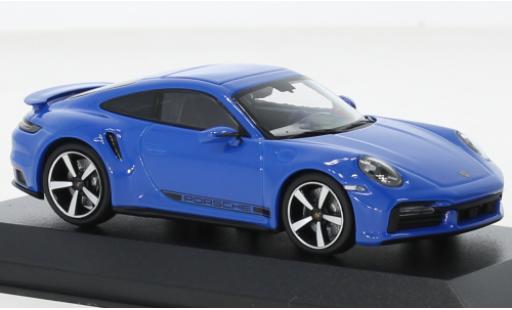 Porsche 992 Turbo s 1/43 Minichamps 911  Turbo S blu 2020 modellino in miniatura