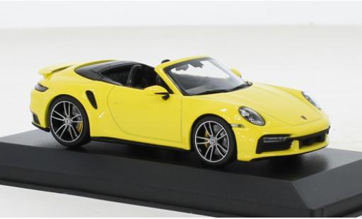 Porsche 992 Turbo s 1/43 Minichamps 911  Turbo S Cabriolet giallo 2020 modellino in miniatura