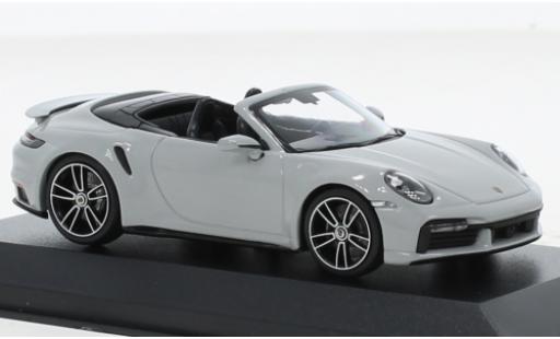 Porsche 992 Turbo s 1/43 Minichamps 911  Turbo S cabriolet grigio clair 2020 modellino in miniatura