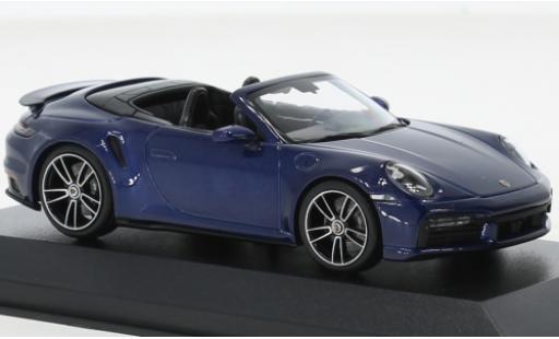 Porsche 992 Turbo s 1/43 Minichamps 911  Turbo S cabriolet metallise blu foncé 2020 modellino in miniatura