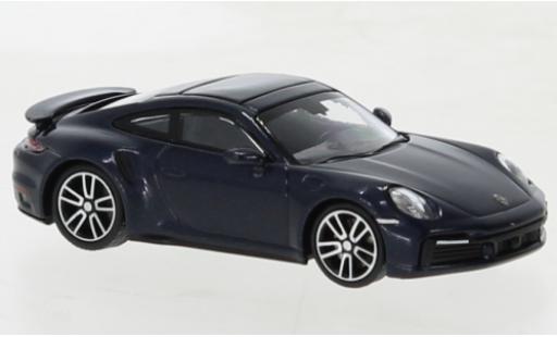 Porsche 992 Turbo s 1/87 Minichamps 911  Turbo S metallise blu foncé 2020 modellino in miniatura