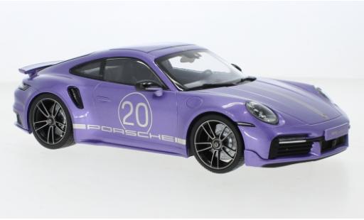 Porsche 992 Turbo s 1/18 Minichamps 911  Turbo S metallise porpora 2021 modellino in miniatura