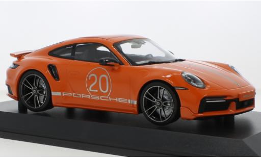 Porsche 992 Turbo s 1/18 Minichamps 911  Turbo S orange 2021 modellino in miniatura